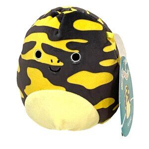 Squishmallows Forest the Salamander 5" Yellow Gray Camo Stuffed Animal Soft Toy